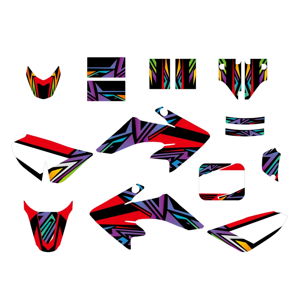 

Наклейки для мотоциклов, совместимые с Honda CRF50 CRF50F 2004–2024, комплект графики для всего кузова, водонепроницаемые, 2025 2026