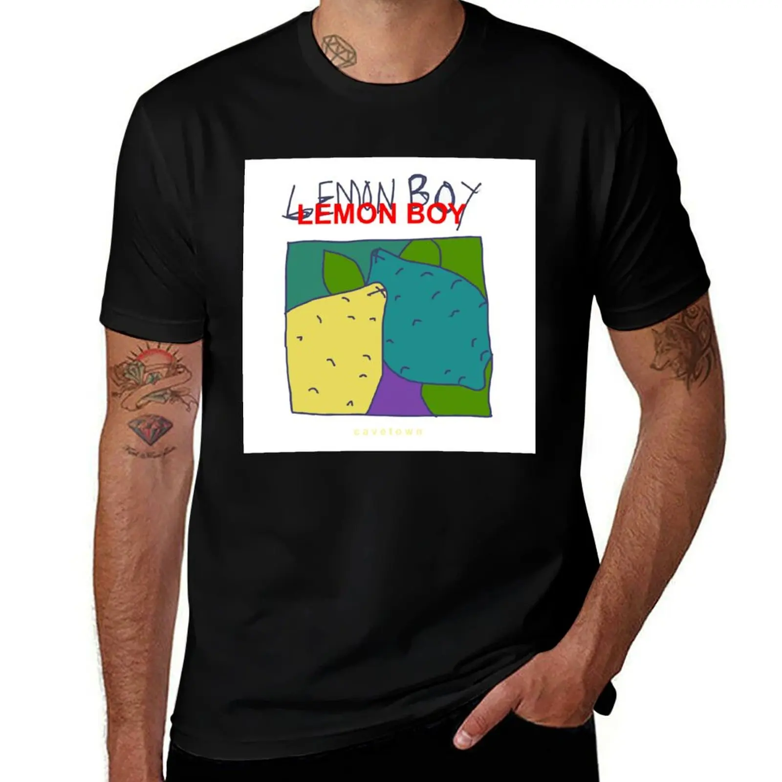 

Lemon Boy Sticker T-Shirt man t shirts high quality luxury brand t shirts for man cotton soft anime t shirts oversize T-shirt