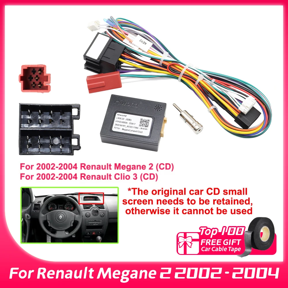 Adaptador de Radio Android con Decodificador Canbus Hiworid LN06.20 para Renault Megane 2, Renault Clio 3 2002-2004, Trafic Mk2 CD