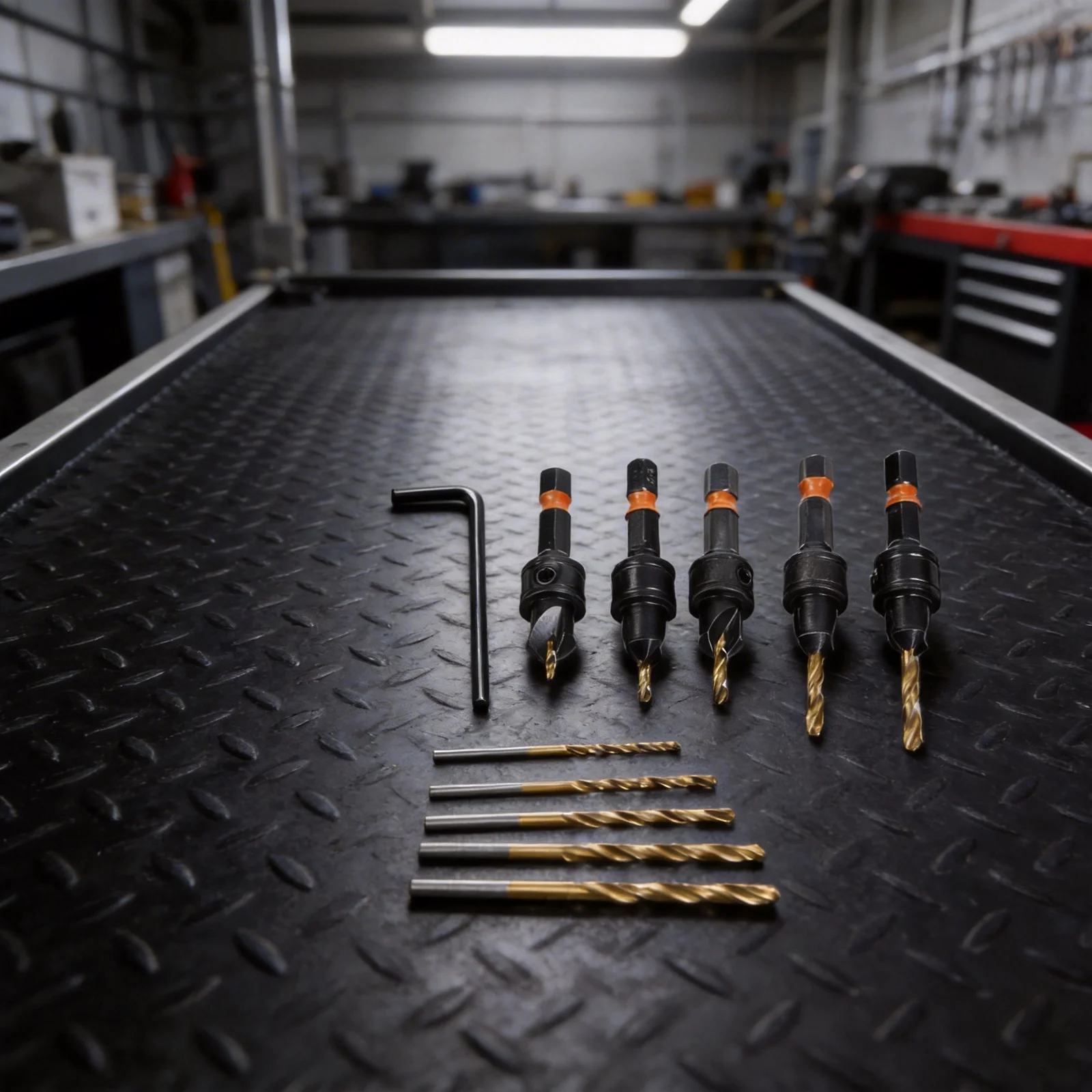 Dual-edge Drill Bits Countersink Drill Bit Set Fast Chip Ejection Suitable For Deep Countersinking Gold, Black