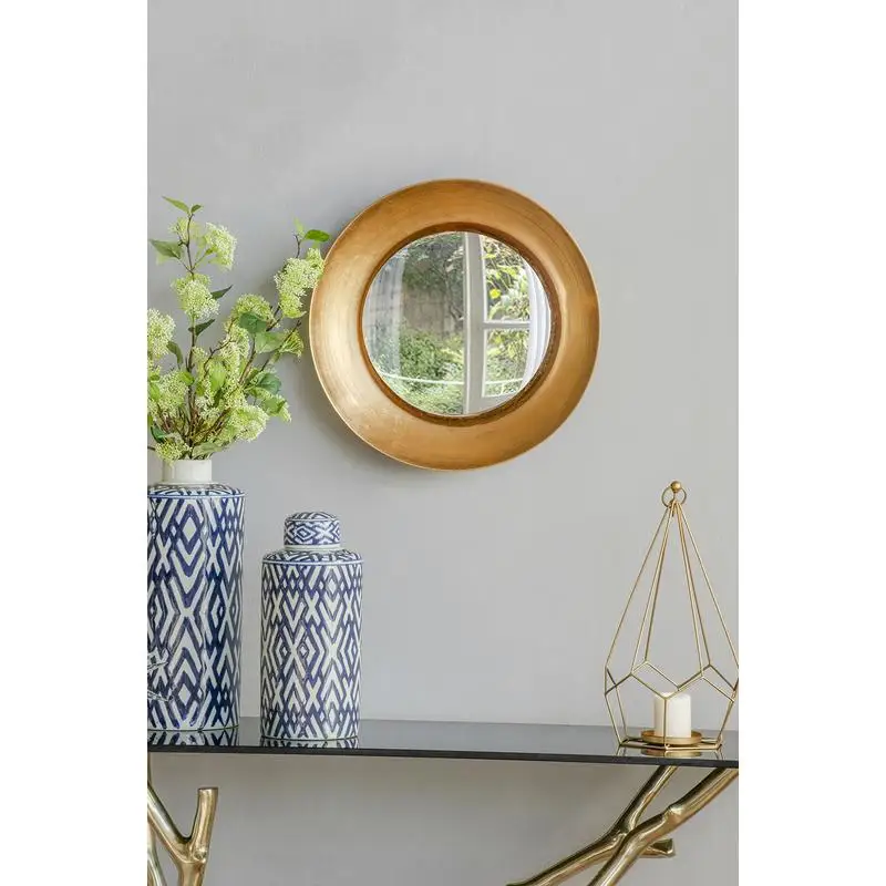 

D18.7 x 3.9 Wall Mirror with LED Lighting - Modern Decorative Bathroom Mirror, Round Design, Energy-Efficient Illumination,