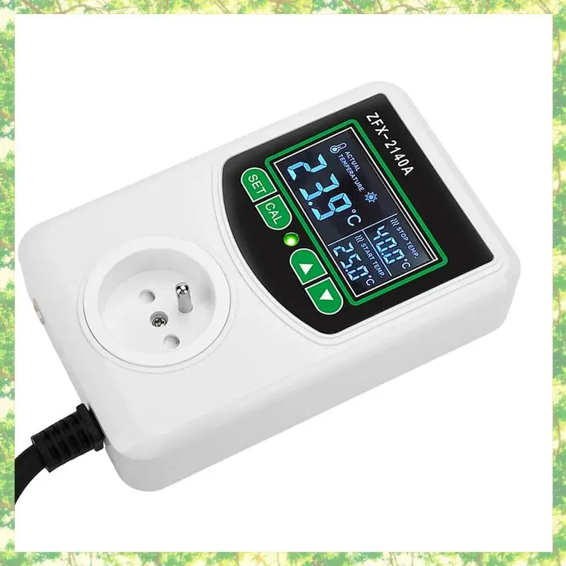 Smart-ZFX-2140A display digital lcd de alta potência controlador de temperatura soquete termostato sensor sonda plugue da ue