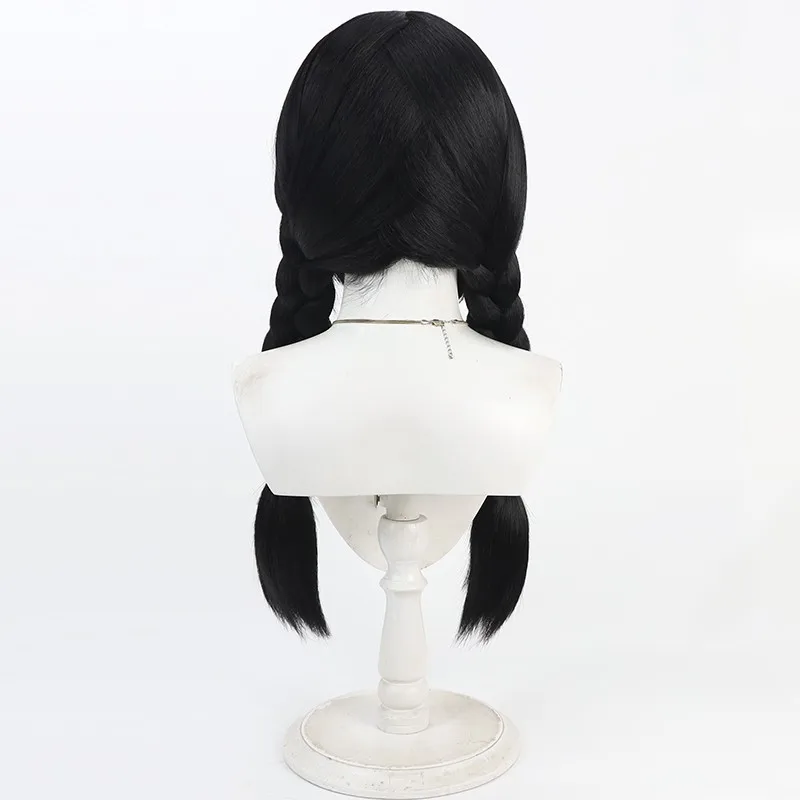 Identity V Miss Pomegranate Little Girl cosplay wig black corn row thick braids Halloween gift