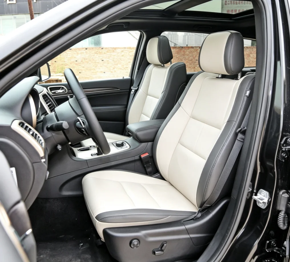 Für Jeep Grand Cherokee WK2 Maßgefertigte Autositzbezüge Luxuriöses Nappaleder 100% Passgenau Innenraumzubehör 360 ° Vollständige Abdeckung – Detail 10