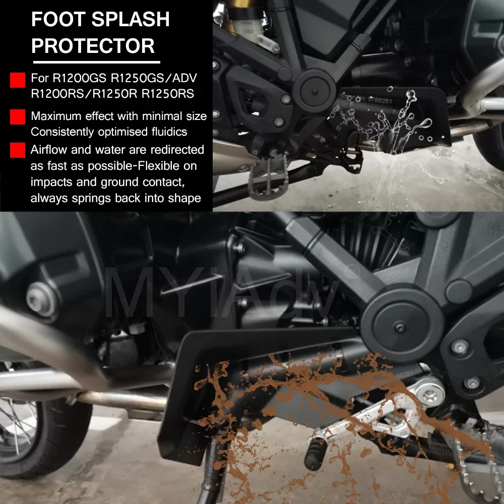 For BMW R1200GS R1250GS LC Adventure R 1200 1250 GS ADV 2013-22 2023 Motorcycle Splash Foot Protector Guard Protect Feet Guards