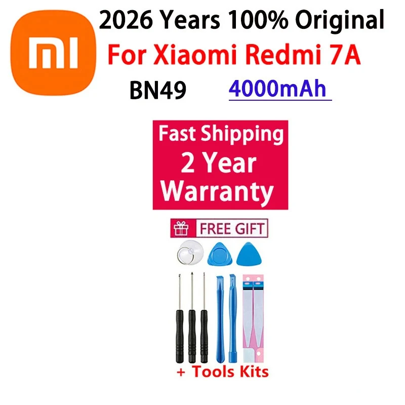 

Высококачественная батарея BN49 4000 мАч AAA для Xiaomi Redmi 7A для Redmi7A, сменные батареи для телефона + инструменты