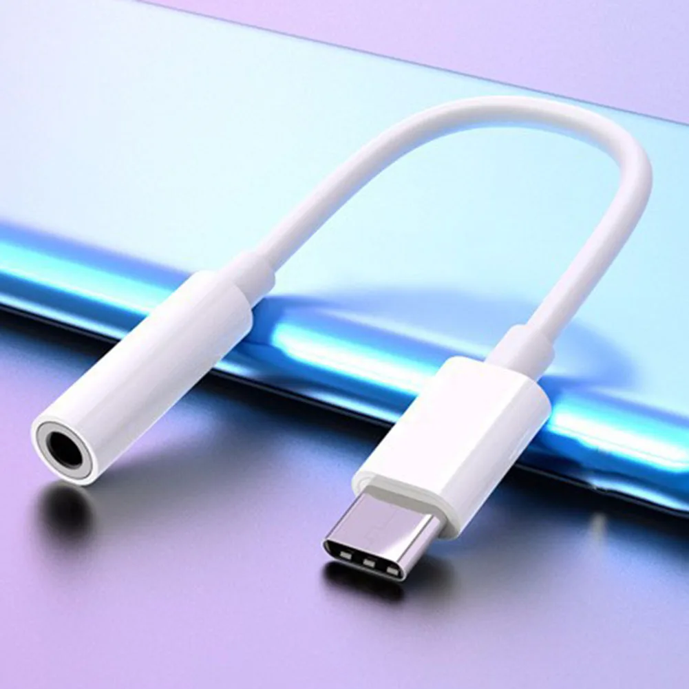 Portable Type-C To 3.5mm Aux Adapter 10cm Earphone Cable Converter Accessories for Smart Phone Type C Headset Adapter