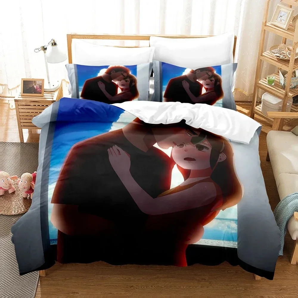 

3D Printed My Senpai Is Annoying Bedding Set Anime Duvet Cover Double Twin Full Queen King Adult Kids Bedclothes Quilt Cover