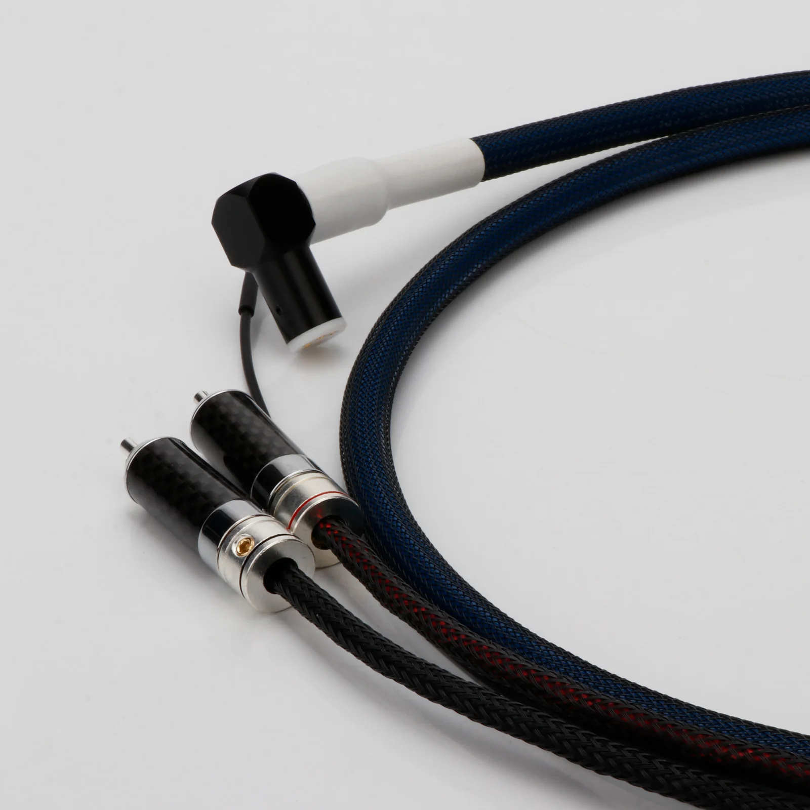 5-Pin-DIN auf 2RCA Tonarm-Audiokabel, 90-Grad-Geradeaus-Tonarmkabel, Erdungskabel, OCC versilbert mit Abschirmung – Detail 7