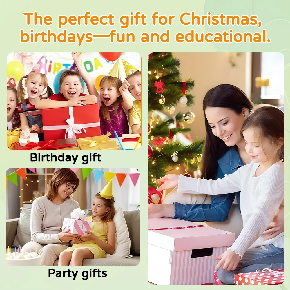 مجهر للأطفال مجهر محمول باليد للفتيات مجهر رقمي ألعاب علمية تعليمية هدايا عيد الميلاد والكريسماس