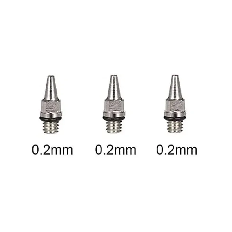 JOYSTAR 10PCS Airbrush Spare Parts, 0.2mm Needle, Nozzle and Needle Protector for Airbrush