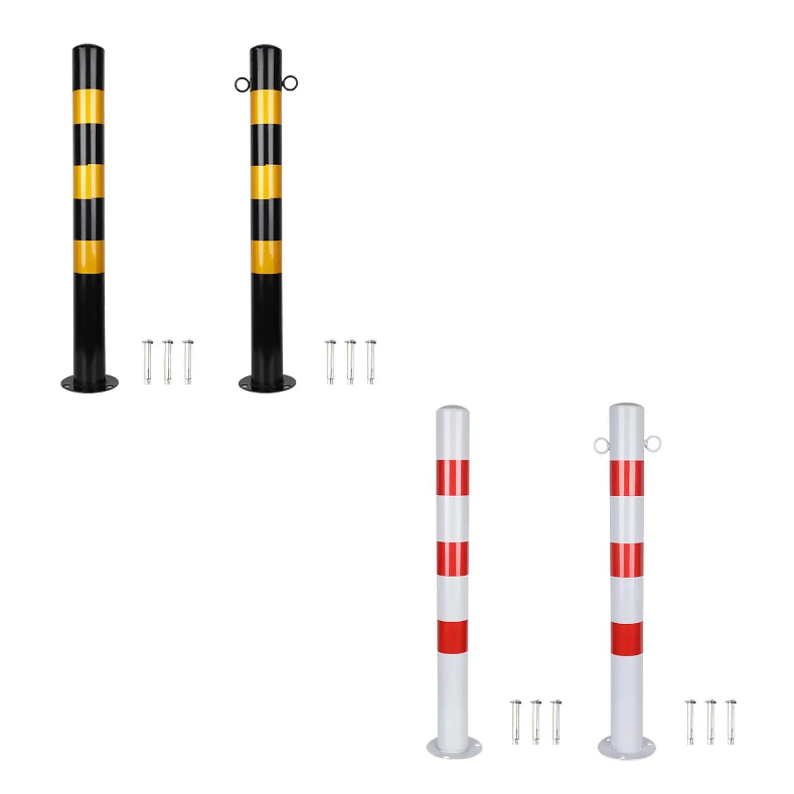 Protector de poste de bolardo seguro 30 ''H Accesorio para supermercados Área sensible al tráfico Comunidad residenciales Hoteles Carriles callejeros