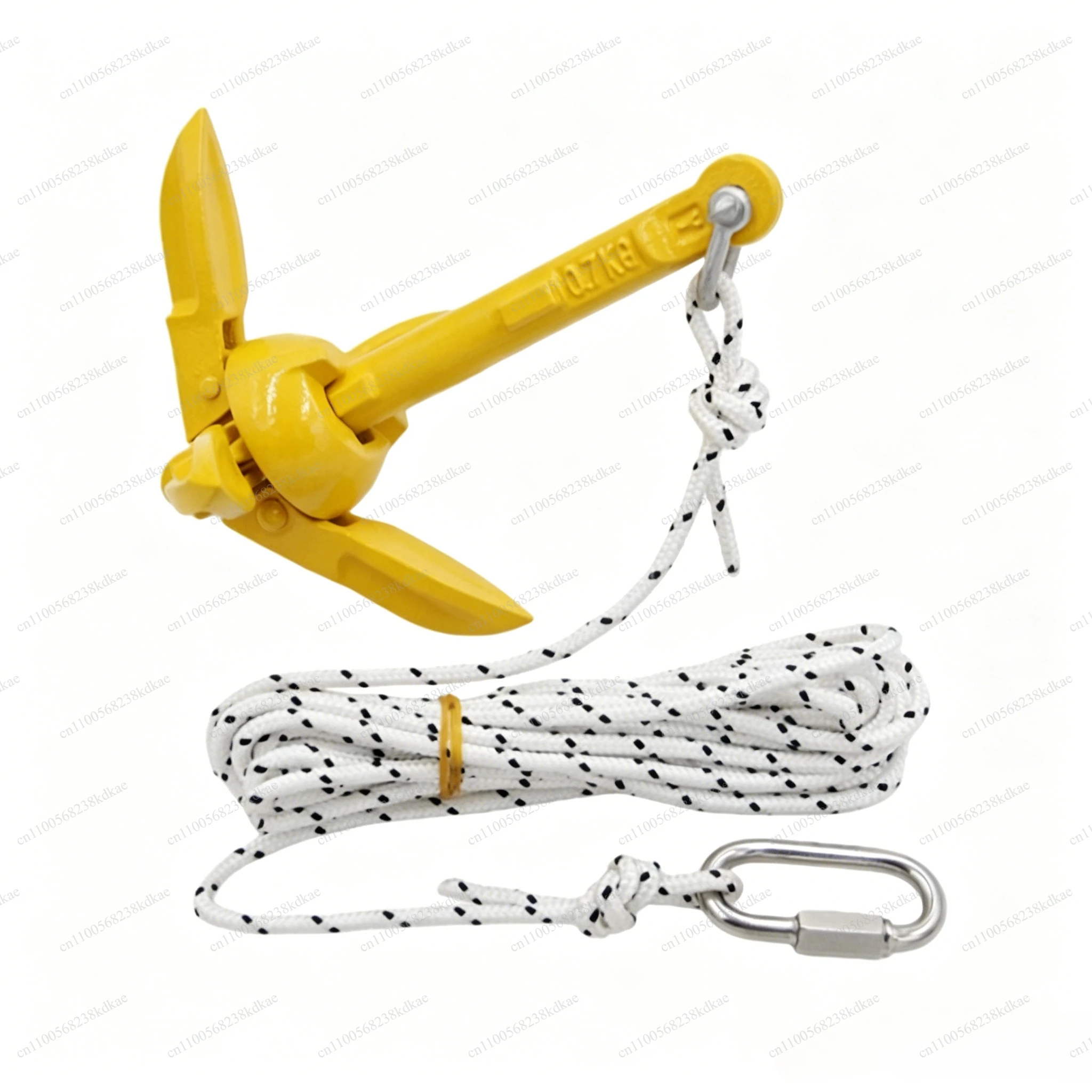 Collapsible Anchor Kit, Marine Anchor with Black Bag for Inflatable Boat Kayak Canoe