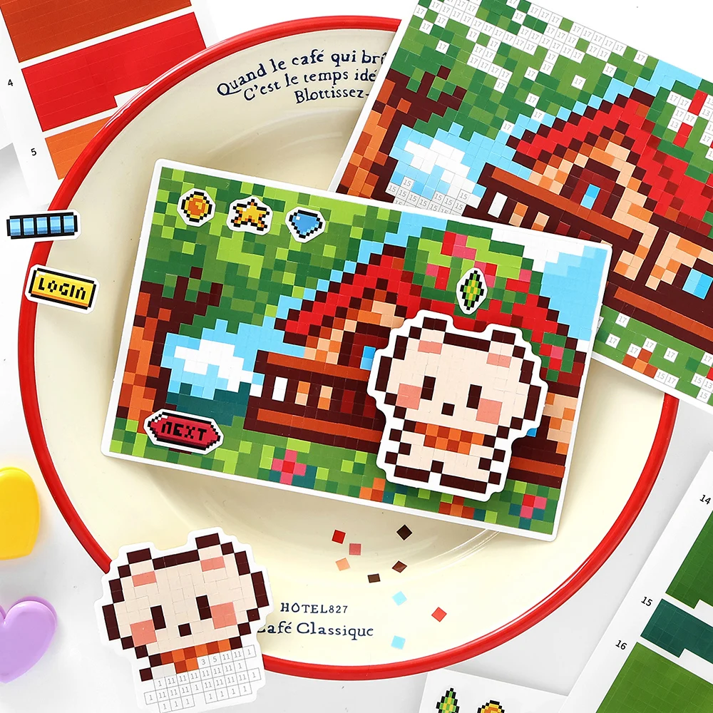 بطاقة عاشق 6 قطعة [سلسلة Bead Beans 6.0] بسيط اشي الخريف نزهة الدب المشي القط المجلات كتاب ملصقات سكرابوكينغ