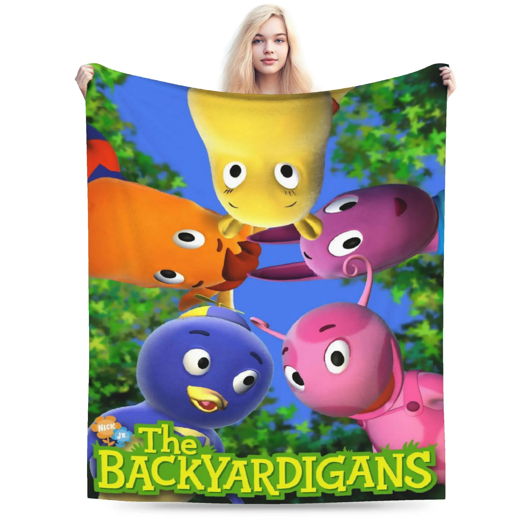 The B-Backyardigans Cartoon Throw Blanket for Couch  Fuzzy Soft Plush Blanket 50x60 Inch Multi-size Bedspreads for All Seasons