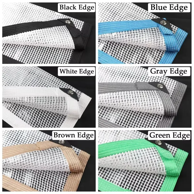 0.3mm 160g 2m~6m Wide Transparent PE Durable Clear Grid Film Garden Yard Plant Cover Camping Waterproof Cloth