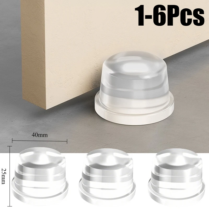 New Transparent Silicone Door Stopper No Drill Anti Bump Pad for Home Safety Protection Dodgers Door Holder Home Protect Pads