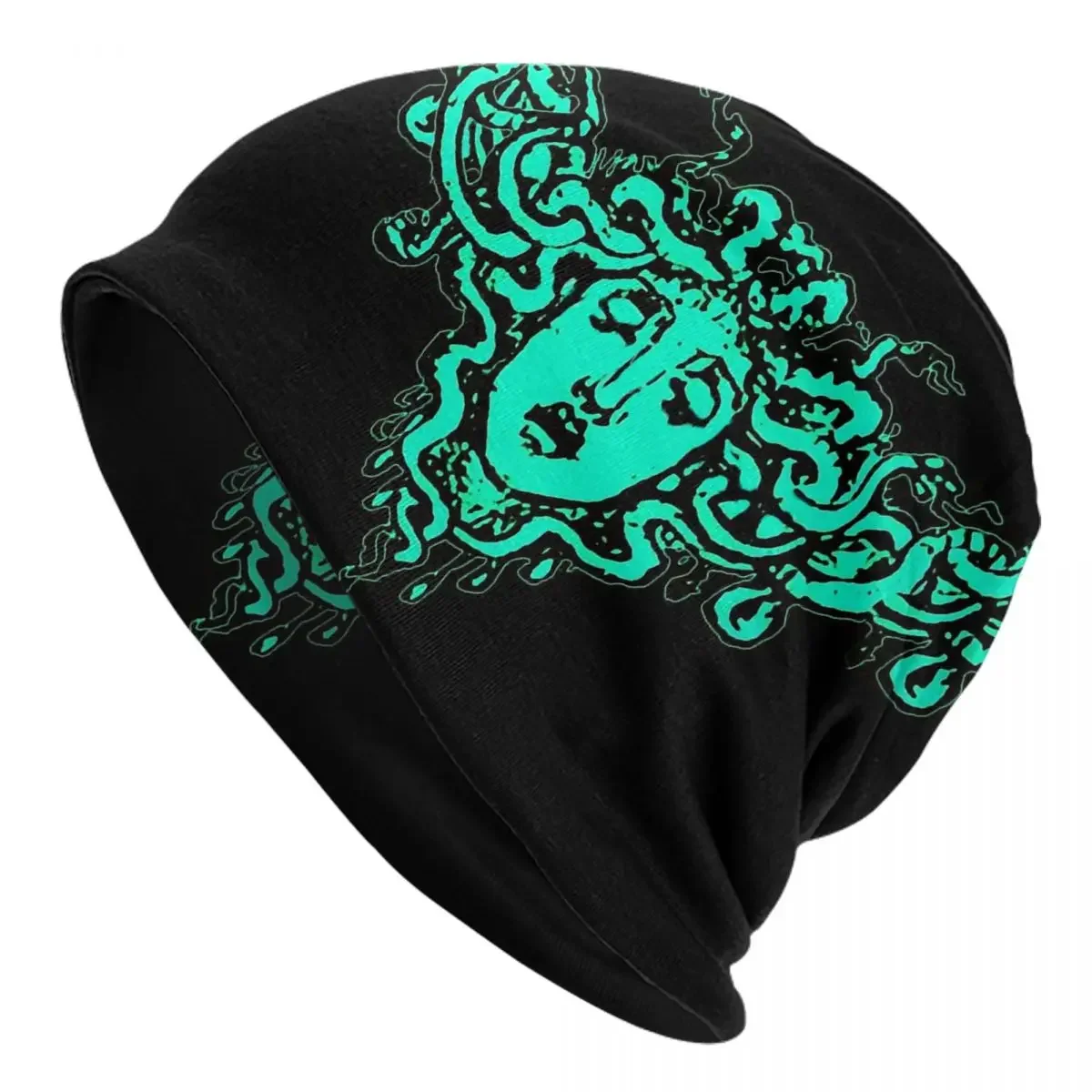 Bonnet Hats Ancient Greek Mythology Men Women's Thin Hat Athena's Aegis Armor Black Autumn Spring Warm Cap Street Skullies Caps