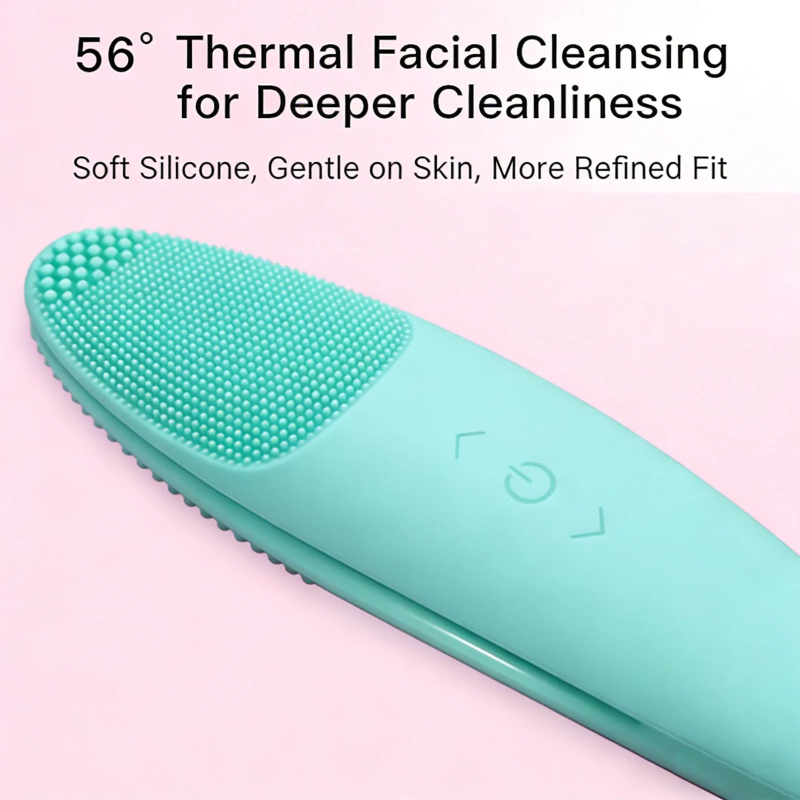 YUNCHI Verwarmingsreiniger Elektrisch Sonic Gezichtsreiniging Zorgapparaat Oplaadbare Peeling Vibrerende Massager IPX7 Waterdicht