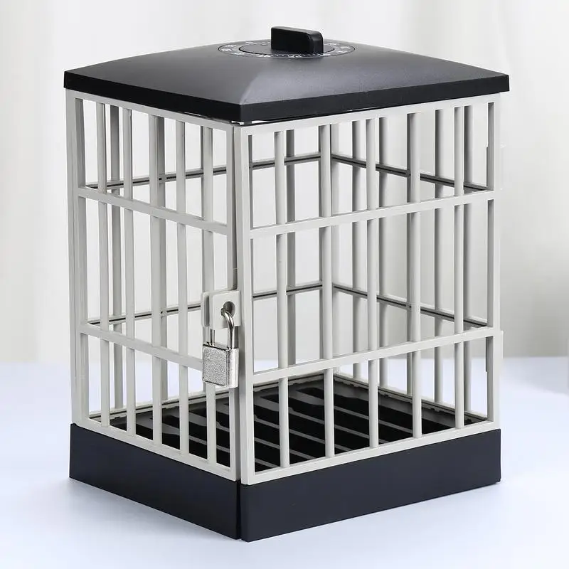 Mobile Phone Jail Cell Prison Lock Up Safe Smartphone Home Table Office Gadget Storage Box Locking Cage Party Storage