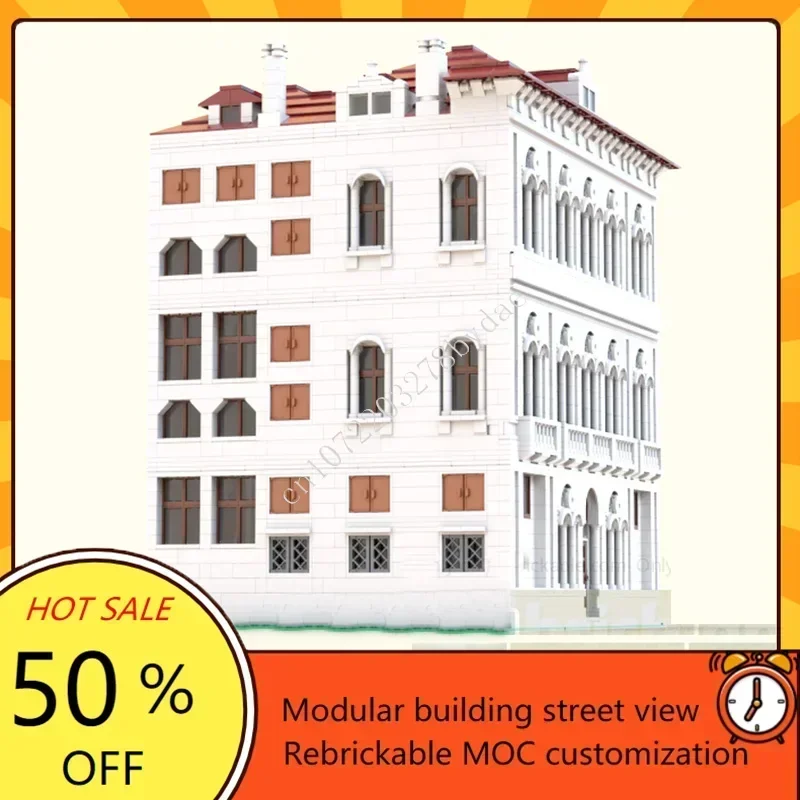4978 pièces Ca' Vendramin Calergi modulaire MOC modèle de vue de rue créatif Puzzles personnalisés Architecture bricolage modèle éducatif jouets cadeaux