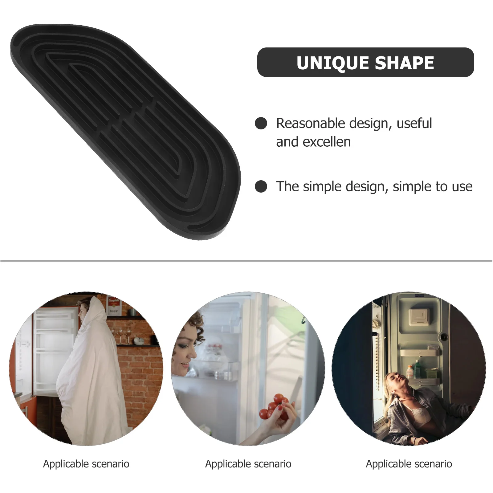 

Silicone Fridge Drip Catcher Refrigerator Water Dispenser Drip Tray Easy Install Flexible Tray