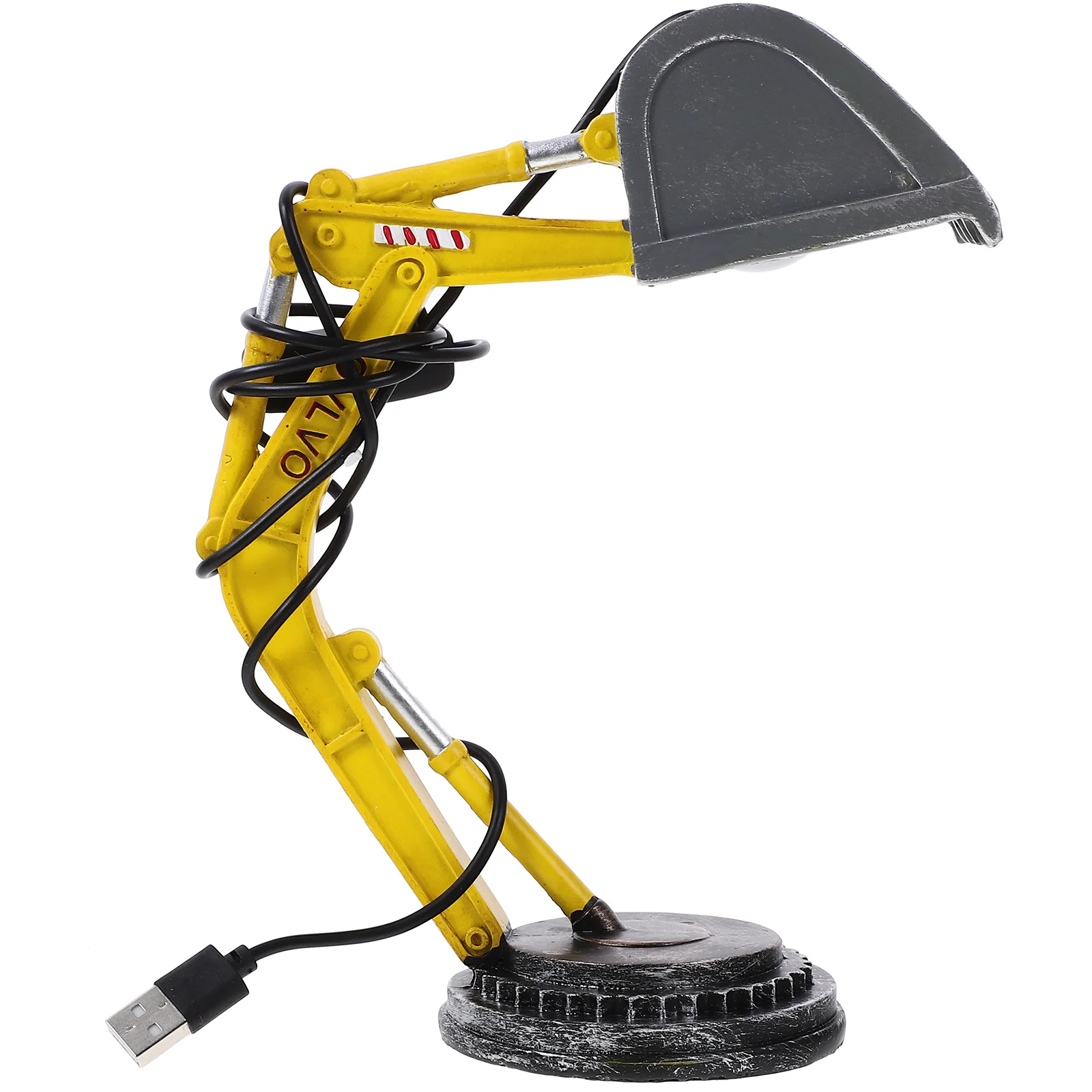 

Excavator Table Lamp Resin Sturdy Construction Night Bedroom Nursery Desk Lamp Decor Lamps for Bedrooms