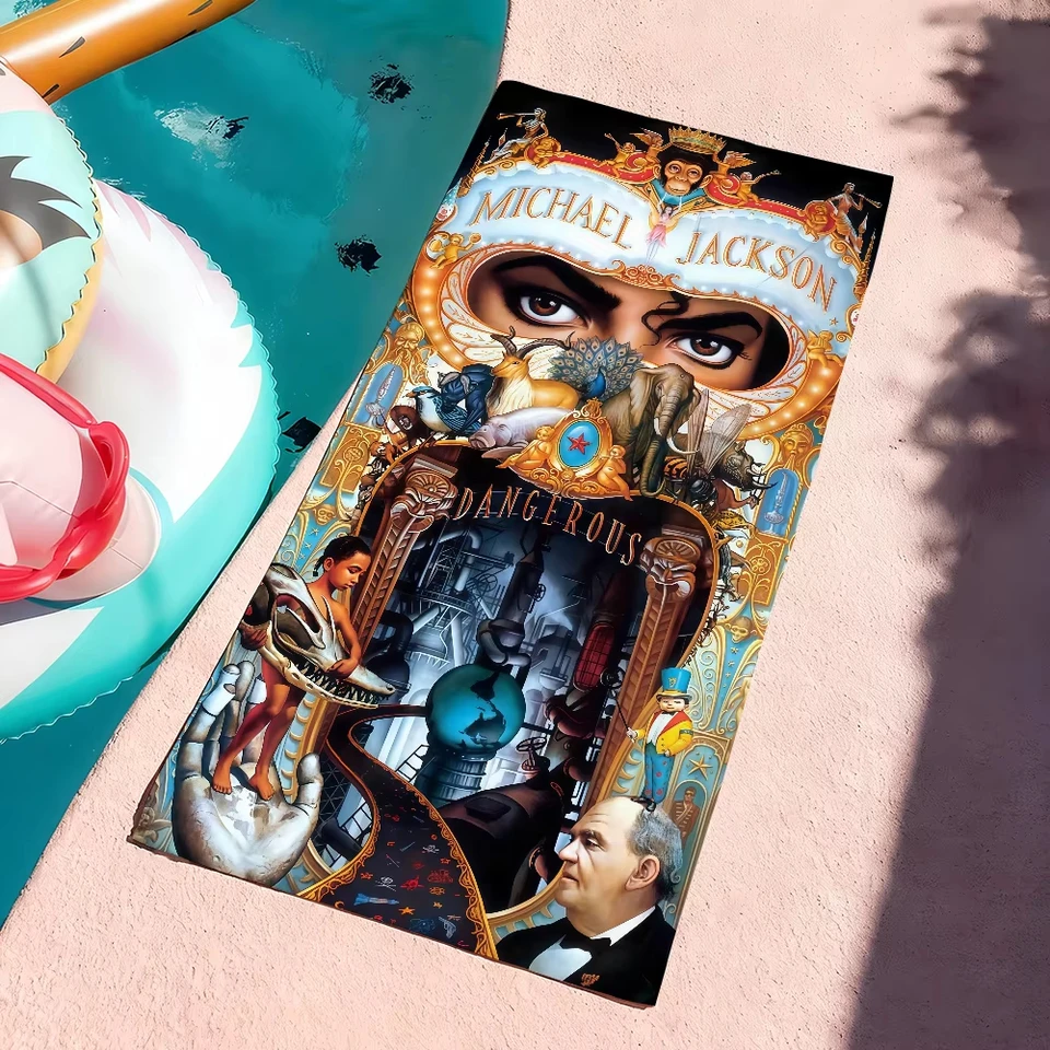 Michael Jackson Dangerous Album Art Beach Towel,Microfiber Soft
