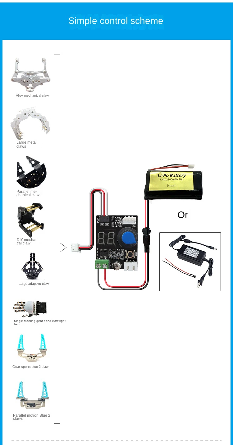 Roboter greifer Kunststoff Manipulator Klauen klemme Roboterarm für Arduino Roboter DIY Kit mg996 mechanischer Greifer für stm32 Roboterarm – Detail 2