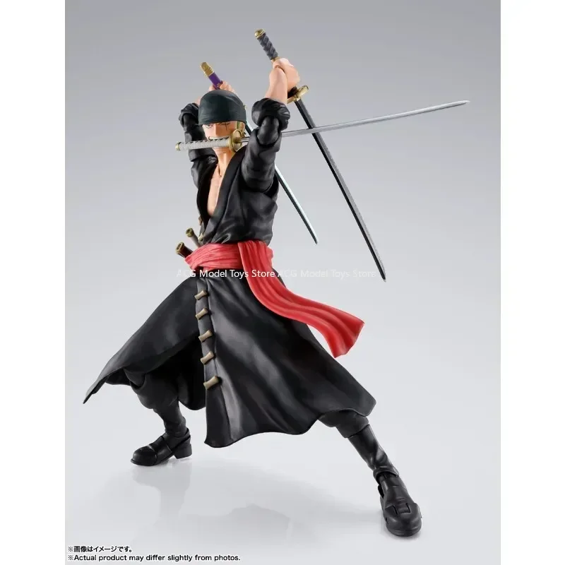 Auf Lager Bandai ONE PIECE Anime Figur SHF Roronoa Zoro Action Figur Spielzeug für Jungen Mädchen Kinder Geschenk Sammeln Modell Geschenke