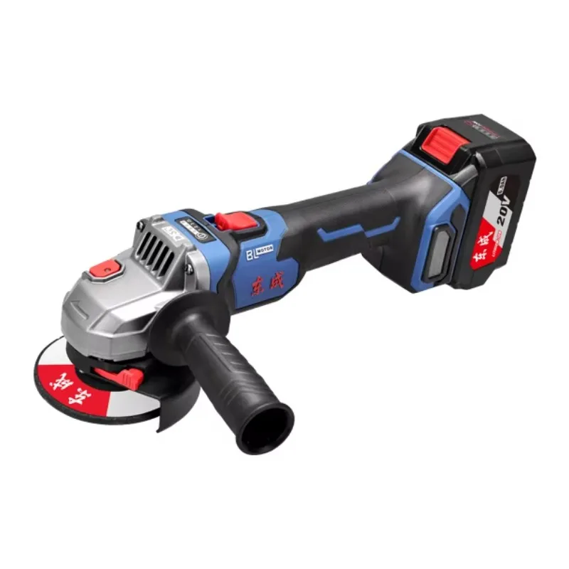 

Dongcheng Powerful 20V Cordless Brushless Angle Grinder 100mm Disc 9000RPM Dual 6.0Ah Batteries for Workshop Home&Industrial Use