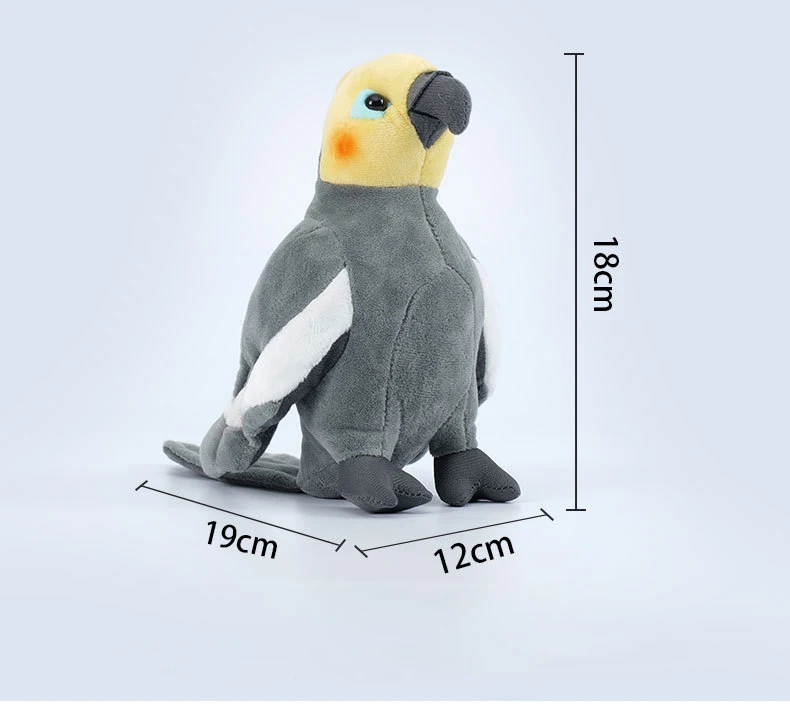 Creative Real Lifelike Parrot Cockatiel Plush Toys Miniature Cute Owl Soft Stuffed Doll Photo Props Home Garden Decor Ornament