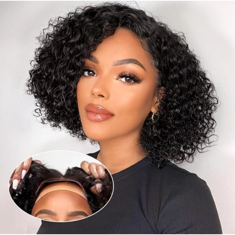 

Готовые к использованию парики из натуральных волос без клея, короткие парики-боб, волнистые, 4x4, 5x5, с глубокой волной, HD кружевной фронтальный парик для женщин, бразильские.