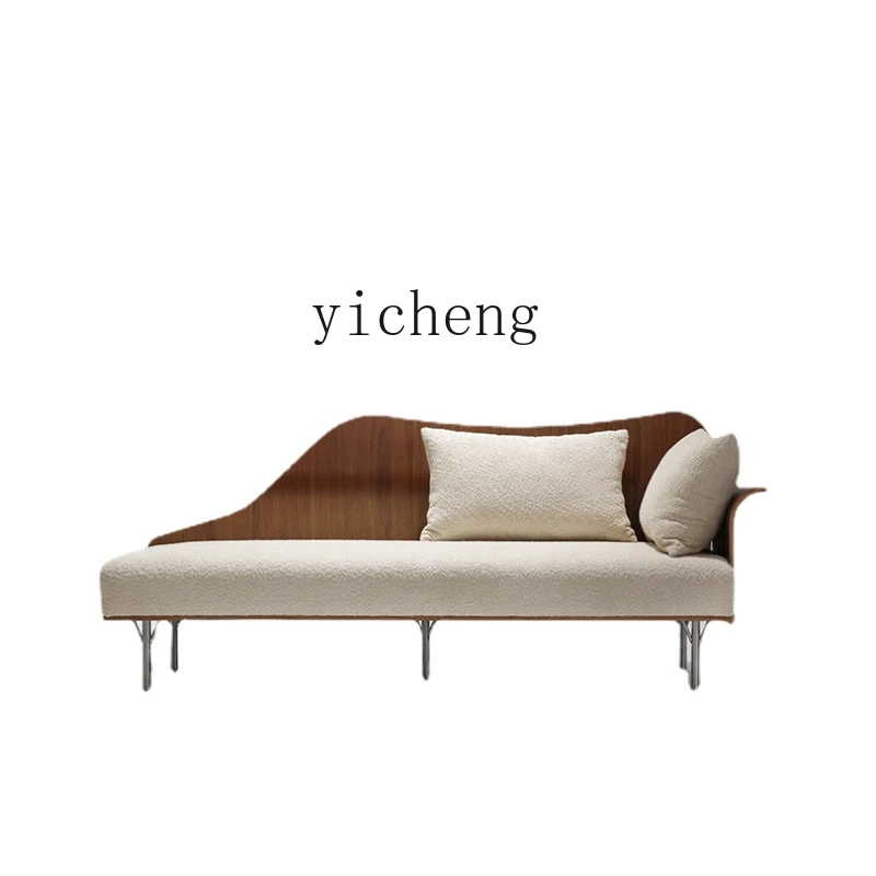 

YY Ancient Style Simple Copenhagen Series Curved Wood Walnut Fabric Sofa