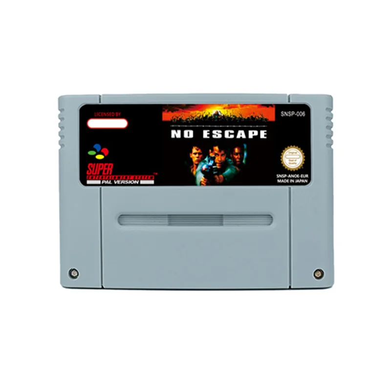 No Escape Action Game for SNES 16 BitRetro Cart Children Gift