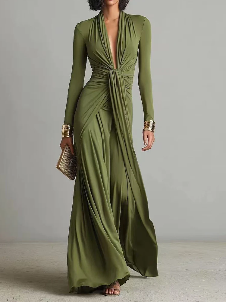 

Новое винтажное платье с V-образным вырезом, простое праздничное платье, женское весенне-летнее платье в стиле пэчворк, шикарное вечернее платье, элегантное платье с длинным рукавом для женщин, облегающее платье.