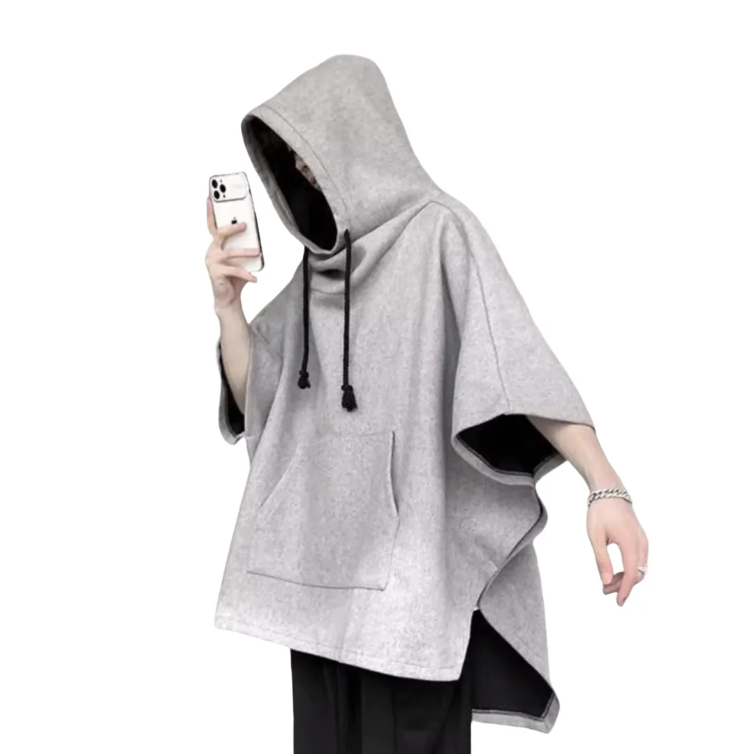 Irregular Loose Hoodies Outerwear Unisex Summer Thin Japanese Style 300lbs Extra Large Size Bat Sleeve Hoodie