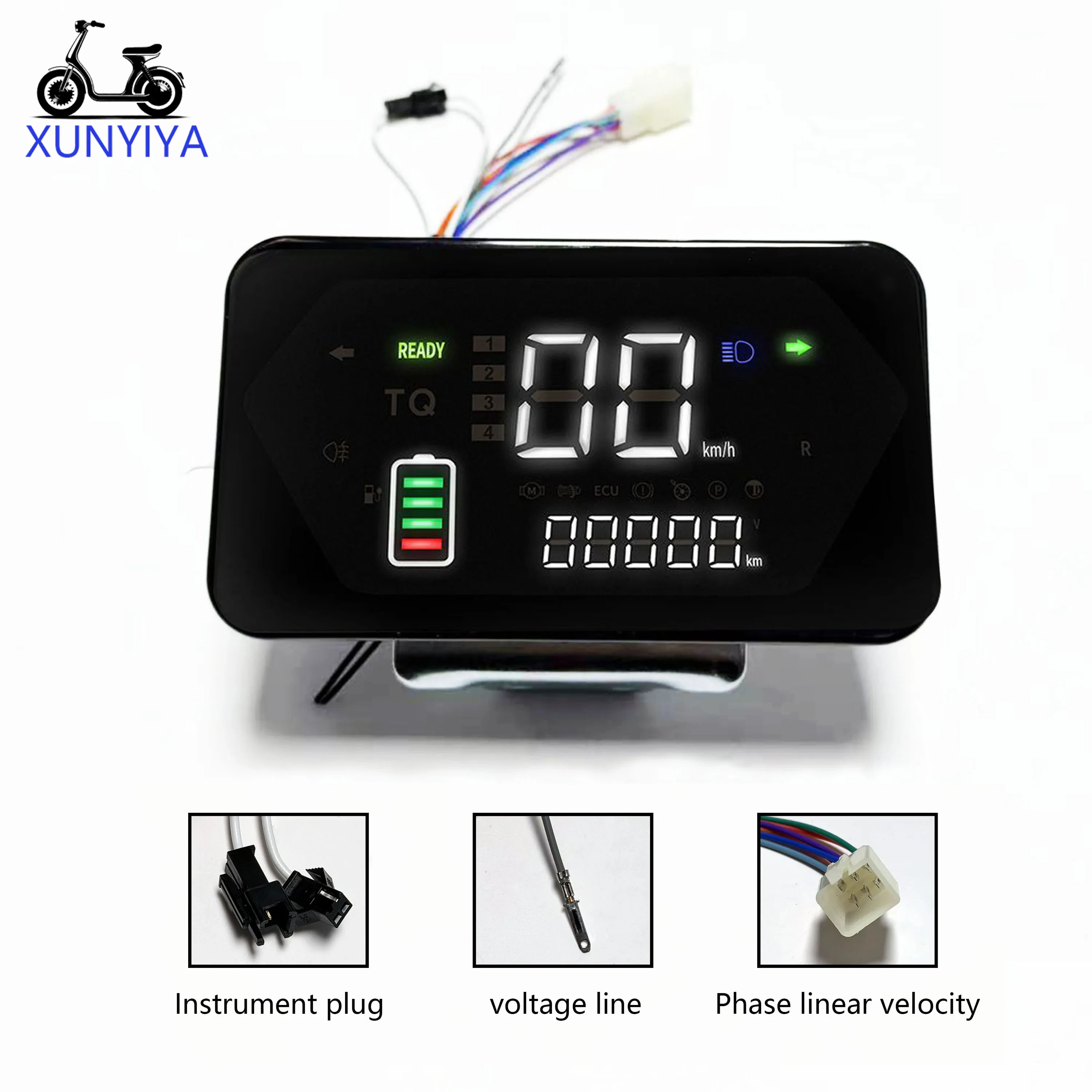 

E-Bike LCD display speedometer 48V 64V 72V e-tricycle motorcycle scooter one-line communication Digital instrument repair
