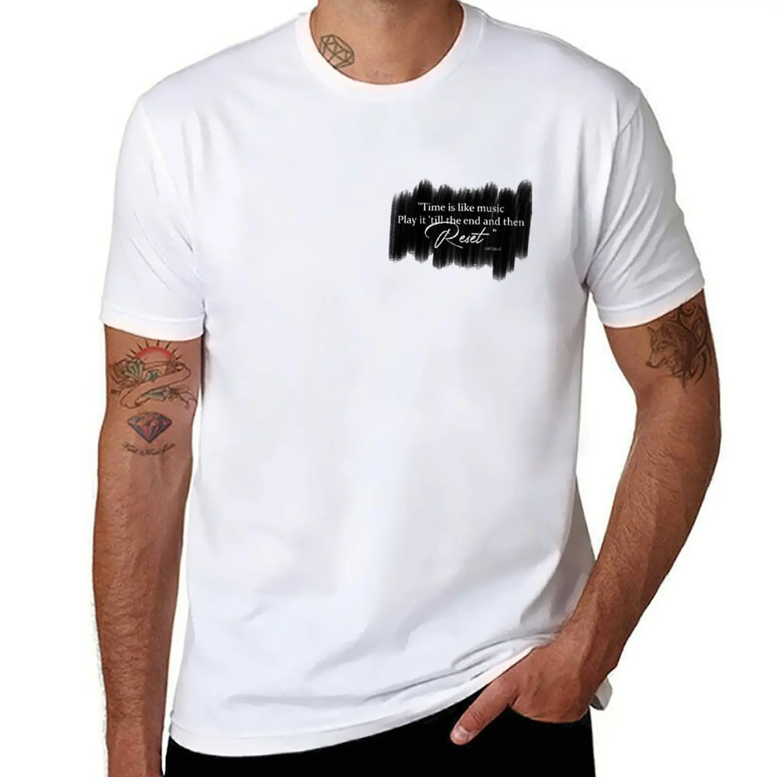 

Link Click quote Time is like music long version T-Shirt cotton t shirt man t shirts with prints T-Shirt