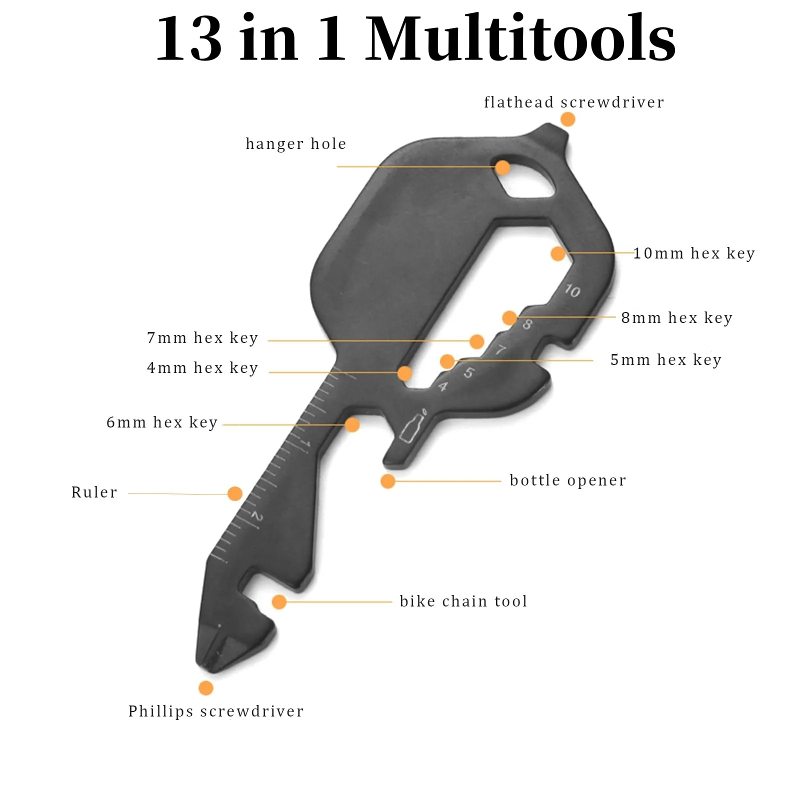 Mini Multifunctional Keychain Stainless Steel Tool