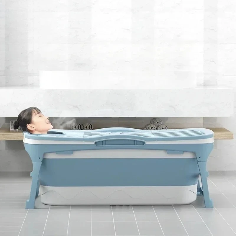 

Folding Bath for Adults Household Bathroom Adult Portable Bathtub Minimalist Bathroom Supplies Full Body Bath Foldable Bath Tub