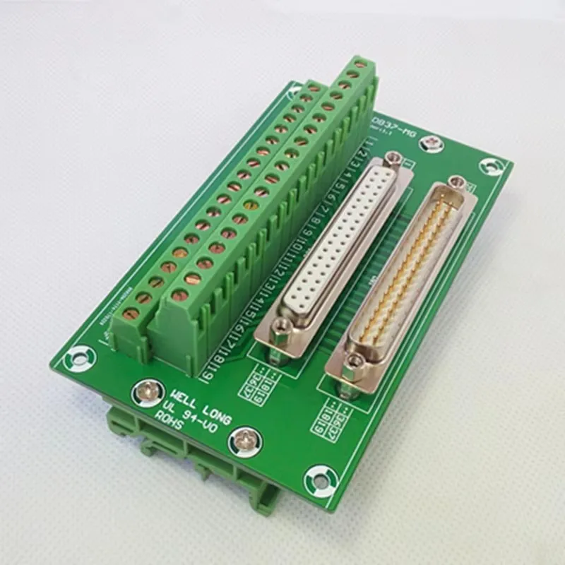 D-SUB DB37High Quality Male / Female Header Breakout Board, Terminal Block, Connector.