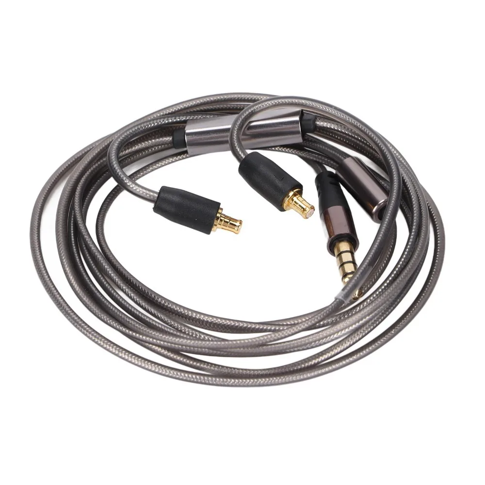 for A2DC Interface Headphone Audio Cable with Microphone Ear-hook Design Music Control Upgrade Earphone Cable for ATH CKS1100