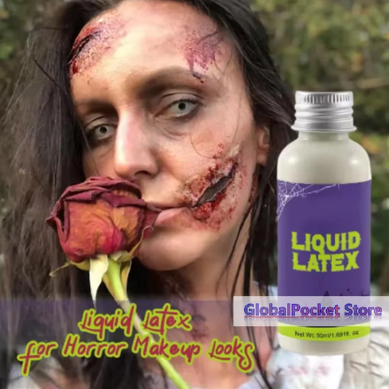 [TG823]30ml Liquid Latex For SFX Makeup Halloween Scars Wounds Prosthetics Bald Cap Tattoo Cover Professional