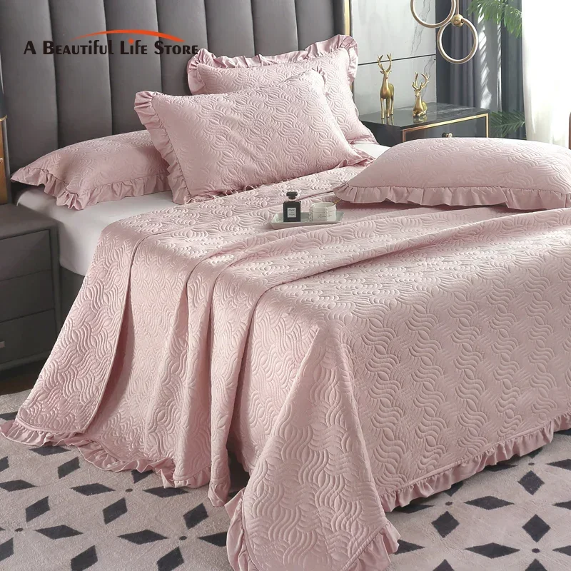 Double Sided Lyocell Eucalyptus Fiber Soft Silky Cool Feeling Quilted Bedspread Bed Cover Mattress Topper Coverlet Bed Sheets