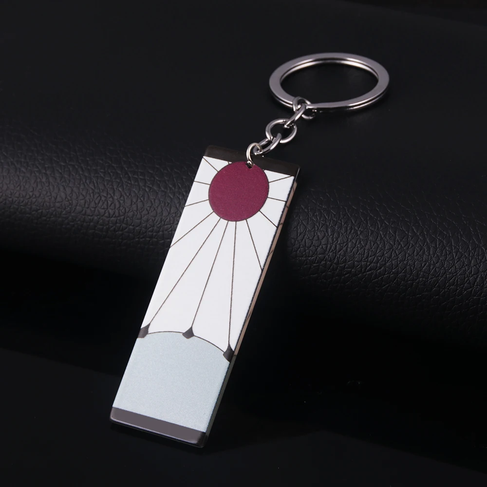 Anime Demon Slayer Keychain Kamado Tanjirou Acrylic Fashion Trend Key Ring For Earring For Women Men Gift Decoration Car Jewelry image 5