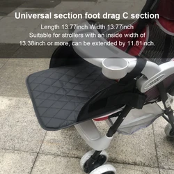 Baby Stroller Footrest Infant Cart Oxford Cloth Adjustable Belt Foot Board Handrail Mounted Feet Extensions Accessories