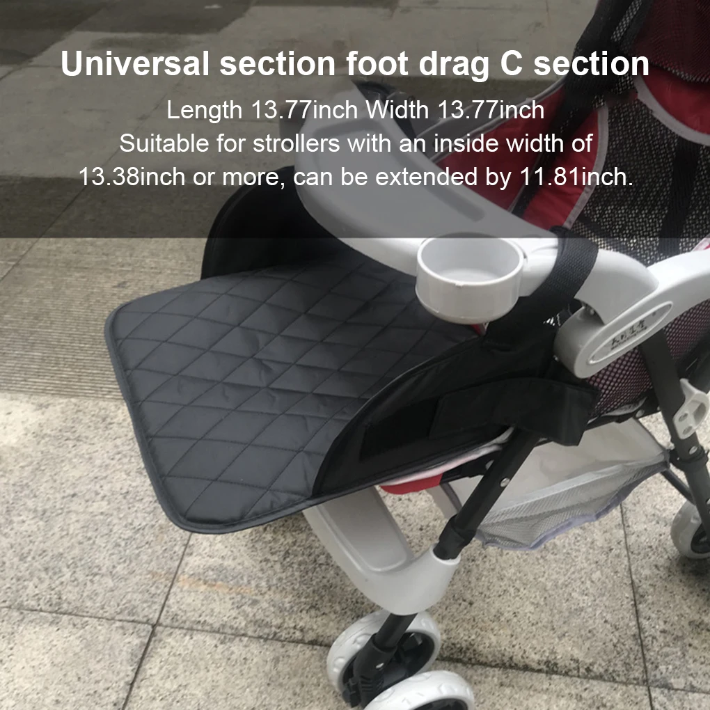 Baby Stroller Footrest with Hook Oxford Cloth Foot Board Toddler Seat Extender Handrail Mounted Feet Extensions