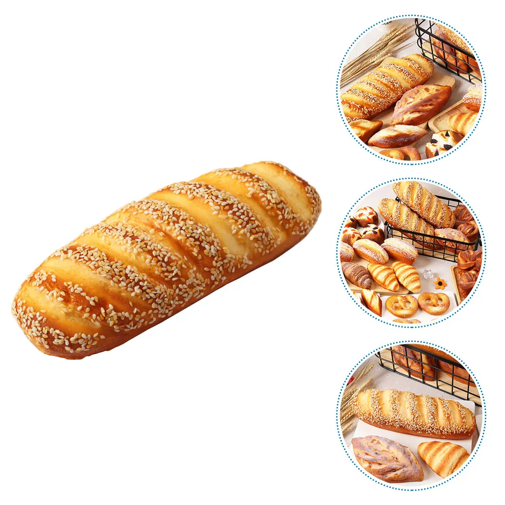 

Artificial French Bread Simulated Loaf Lifelike Model Pastry Food Toy Prop Pillow