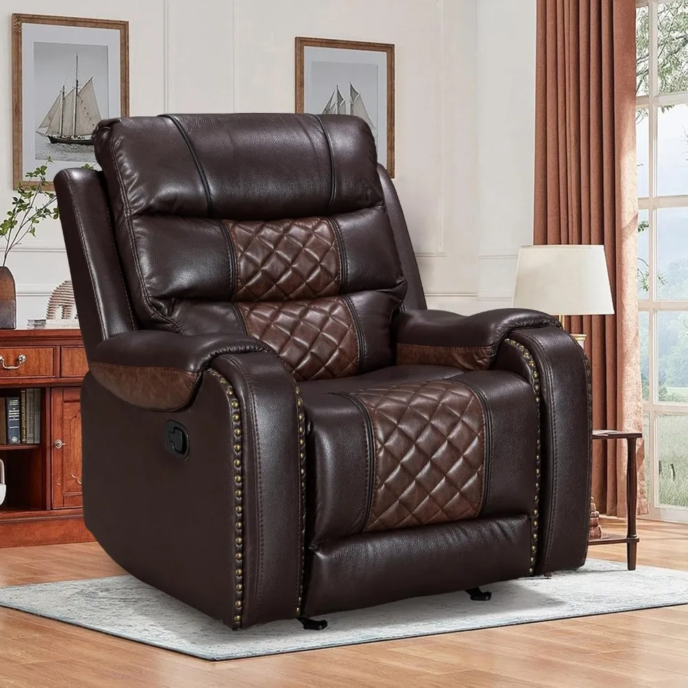 

Recliner Chair, Rocking Chair for Adults, Faux Leather Multi-Functional Reclining Chair Comfy Single Sofa Seat, Recliner Chair